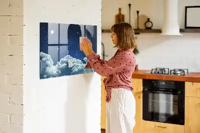 Magnetic erase board night sky design