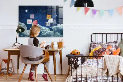 Magnetic erase board night sky design