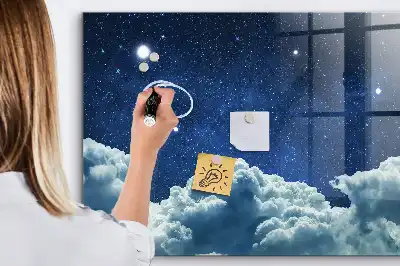 Magnetic erase board night sky design