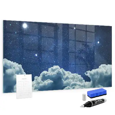 Magnetic erase board night sky design