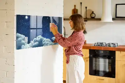 Magnetic erase board night sky design