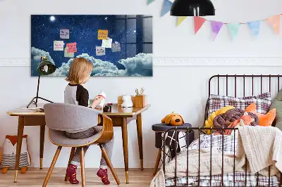 Magnetic erase board night sky design