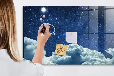 Magnetic erase board night sky design