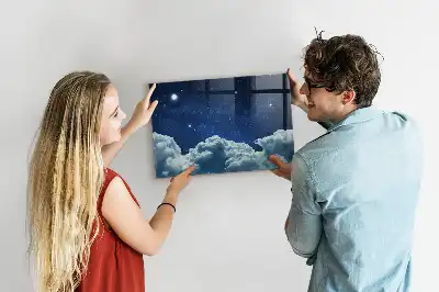 Magnetic erase board night sky design
