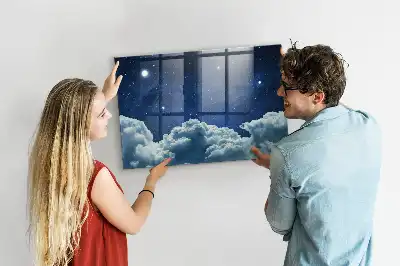 Magnetic erase board night sky design