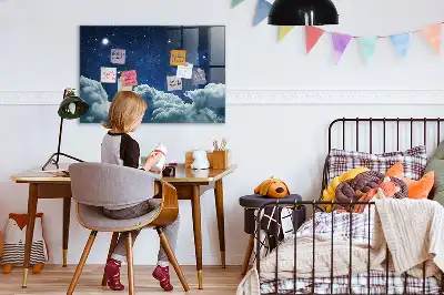 Magnetic erase board night sky design