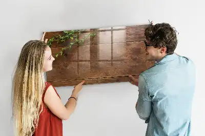 Magnetic dry erase board with a rustic wood frame