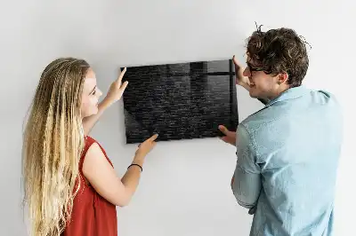 Magnetic dry erase board dark brick wall design