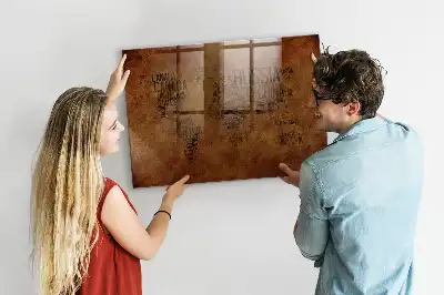 Magnetic erase board with map and country names