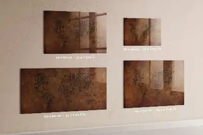Magnetic erase board with map and country names
