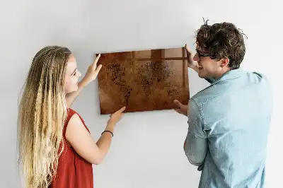 Magnetic erase board with map and country names