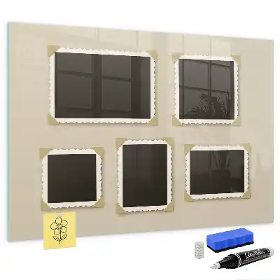 Magnetic erase board with retro frame