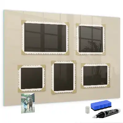 Magnetic erase board with retro frame
