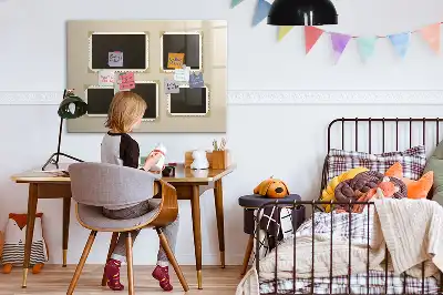 Magnetic erase board with retro frame