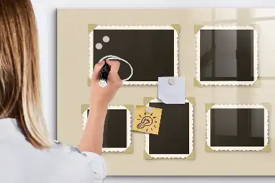 Magnetic erase board with retro frame