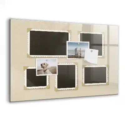 Magnetic erase board with retro frame