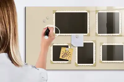 Magnetic erase board with retro frame