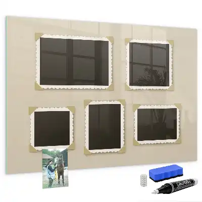 Magnetic erase board with retro frame