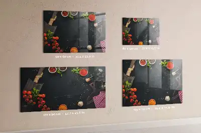 Magnetic dry erase board for kitchen accessories