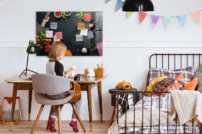 Magnetic dry erase board for kitchen accessories