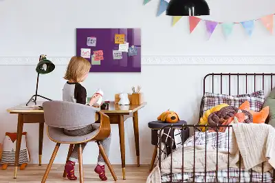 Magnetic erase board in purple
