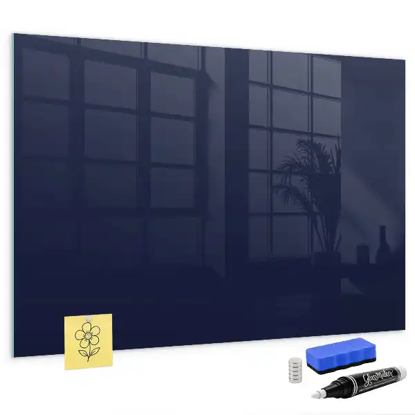 Magnetic dry erase board in dark navy blue