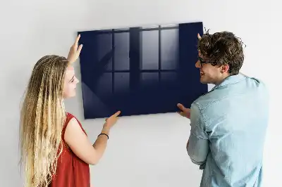 Magnetic dry erase board in dark navy blue