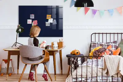 Magnetic dry erase board in dark navy blue