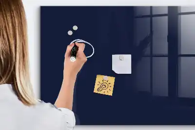 Magnetic dry erase board in dark navy blue