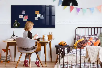 Magnetic dry erase board in dark navy blue