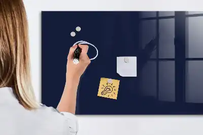 Magnetic dry erase board in dark navy blue