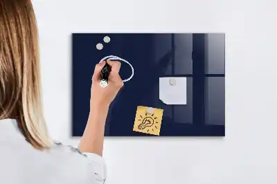 Magnetic dry erase board in dark navy blue