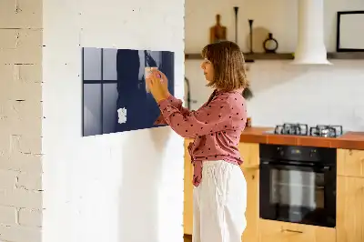 Magnetic dry erase board in dark navy blue