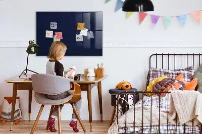 Magnetic dry erase board in dark navy blue