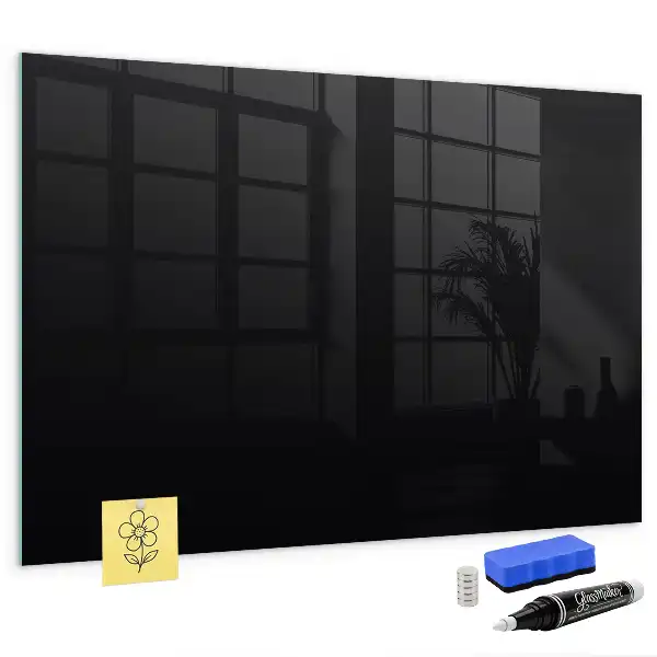 Magnetic erase board in black