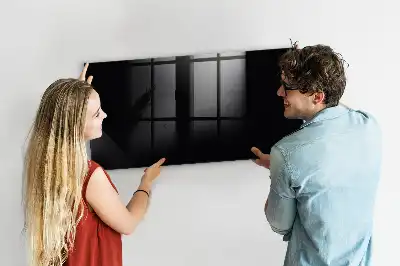 Magnetic erase board in black