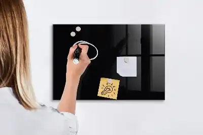 Magnetic erase board in black