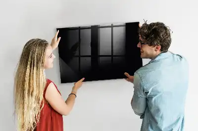 Magnetic erase board in black