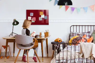 Magnetic dry erase board burgundy