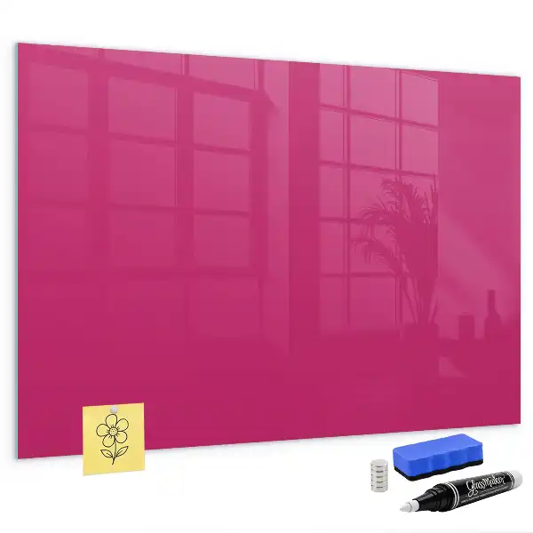 Magnetic dry erase board intense pink