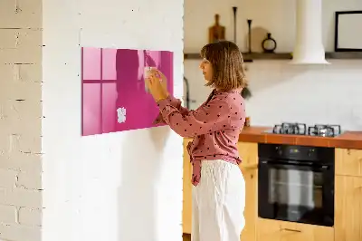Magnetic dry erase board intense pink