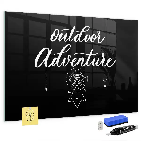 Magnetic dry erase board for outdoor adventure