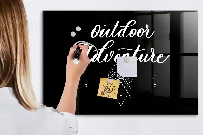 Magnetic dry erase board for outdoor adventure
