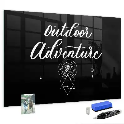 Magnetic dry erase board for outdoor adventure