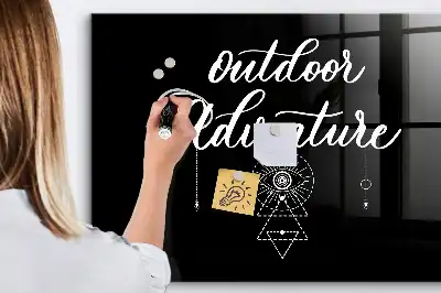 Magnetic dry erase board for outdoor adventure
