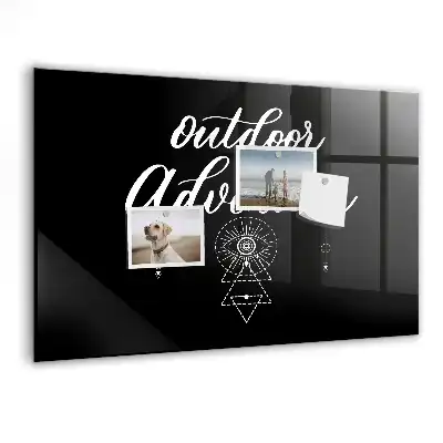 Magnetic dry erase board for outdoor adventure