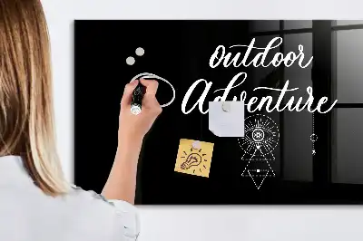 Magnetic dry erase board for outdoor adventure