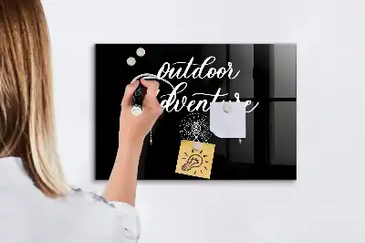 Magnetic dry erase board for outdoor adventure