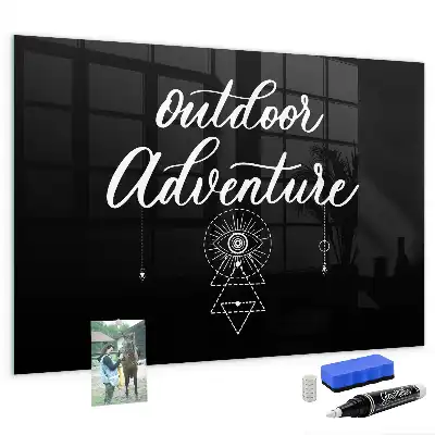 Magnetic dry erase board for outdoor adventure