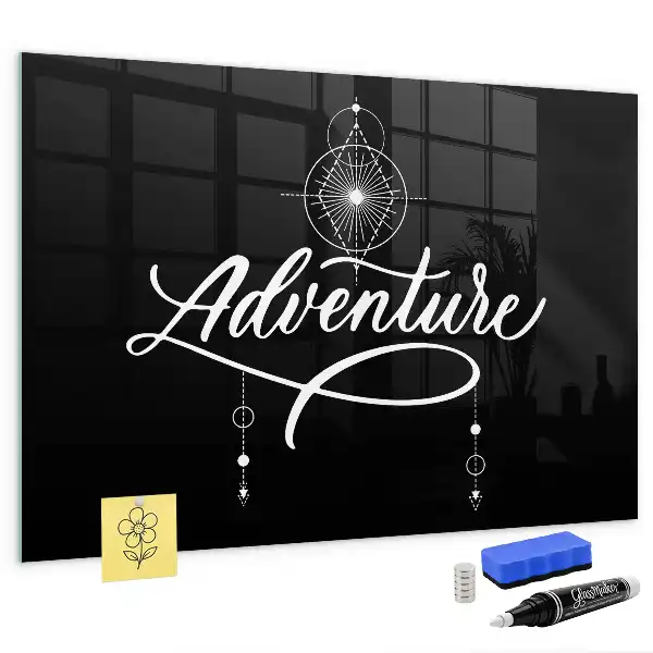 Magnetic dry erase board adventure design